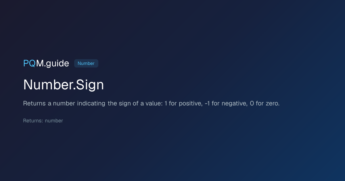 Number.Sign | PQM.guide