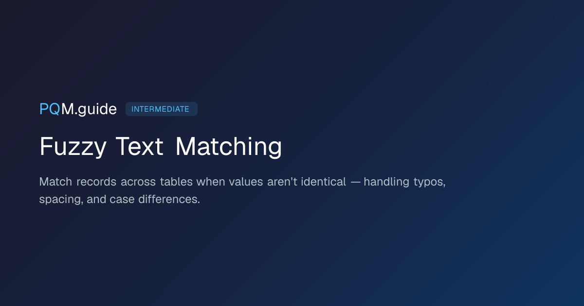 Fuzzy Text Matching | PQM.guide